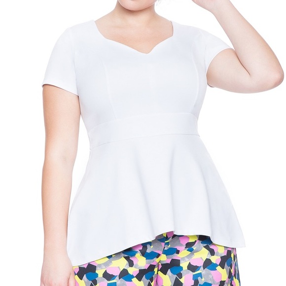 SOLD Eloquii Sara Flare Peplum Top 22 NWOT - Picture 5 of 6